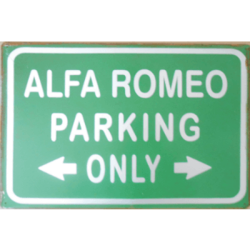Alfa Romeo parking only