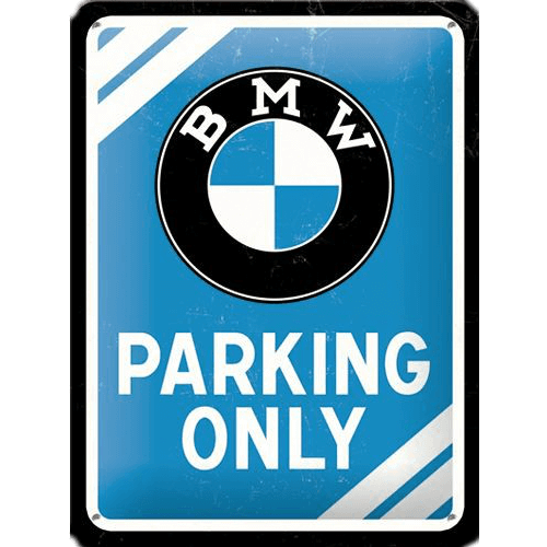 BMW parking only blue