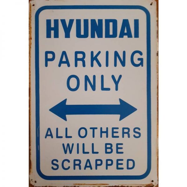 Hyundai parking only