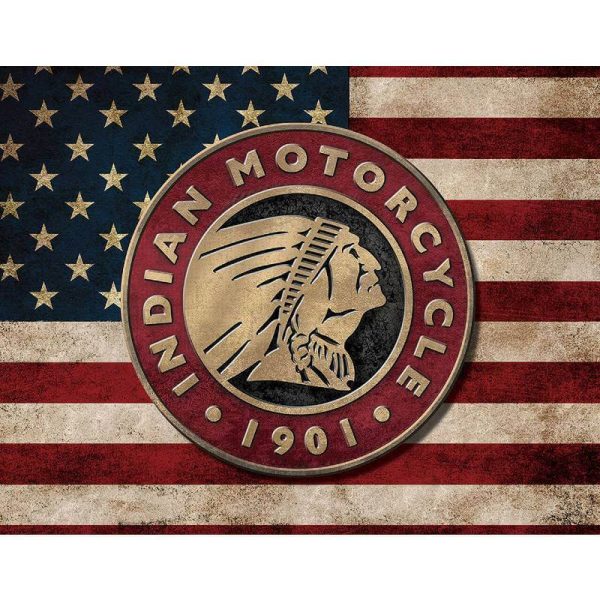 Indian motorcycles American flag