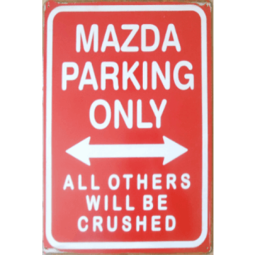 Mazda parking only