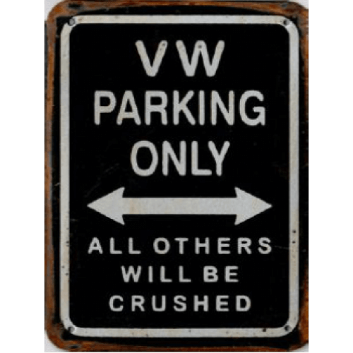 VW parking only